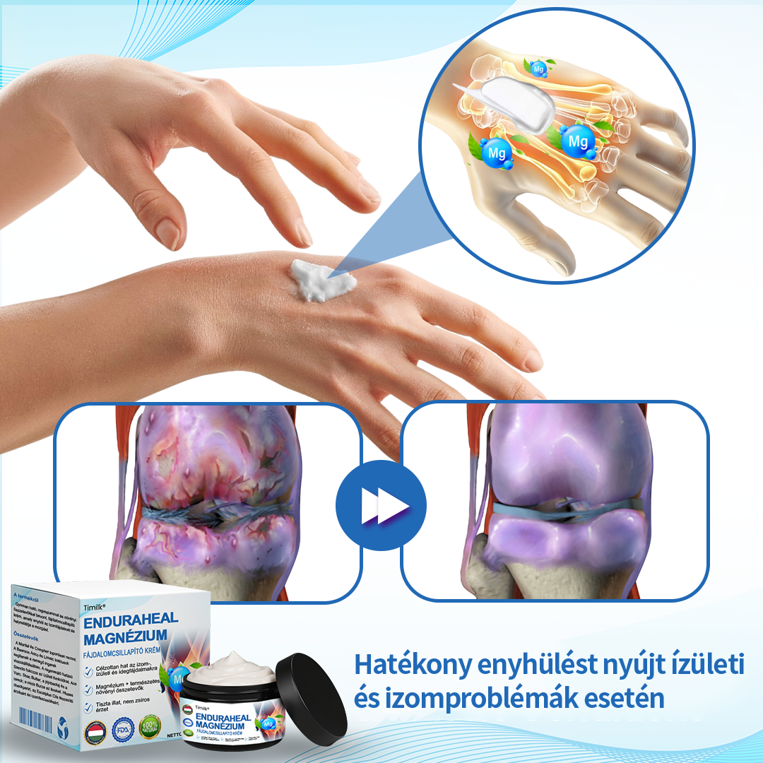 ✨ Timilk® – 🌿 Magnézium krém fájdalomcsillapításra 💪 (ízületi gyulladás, neuropátia, reuma, sportsérülések és egyebek) ✨