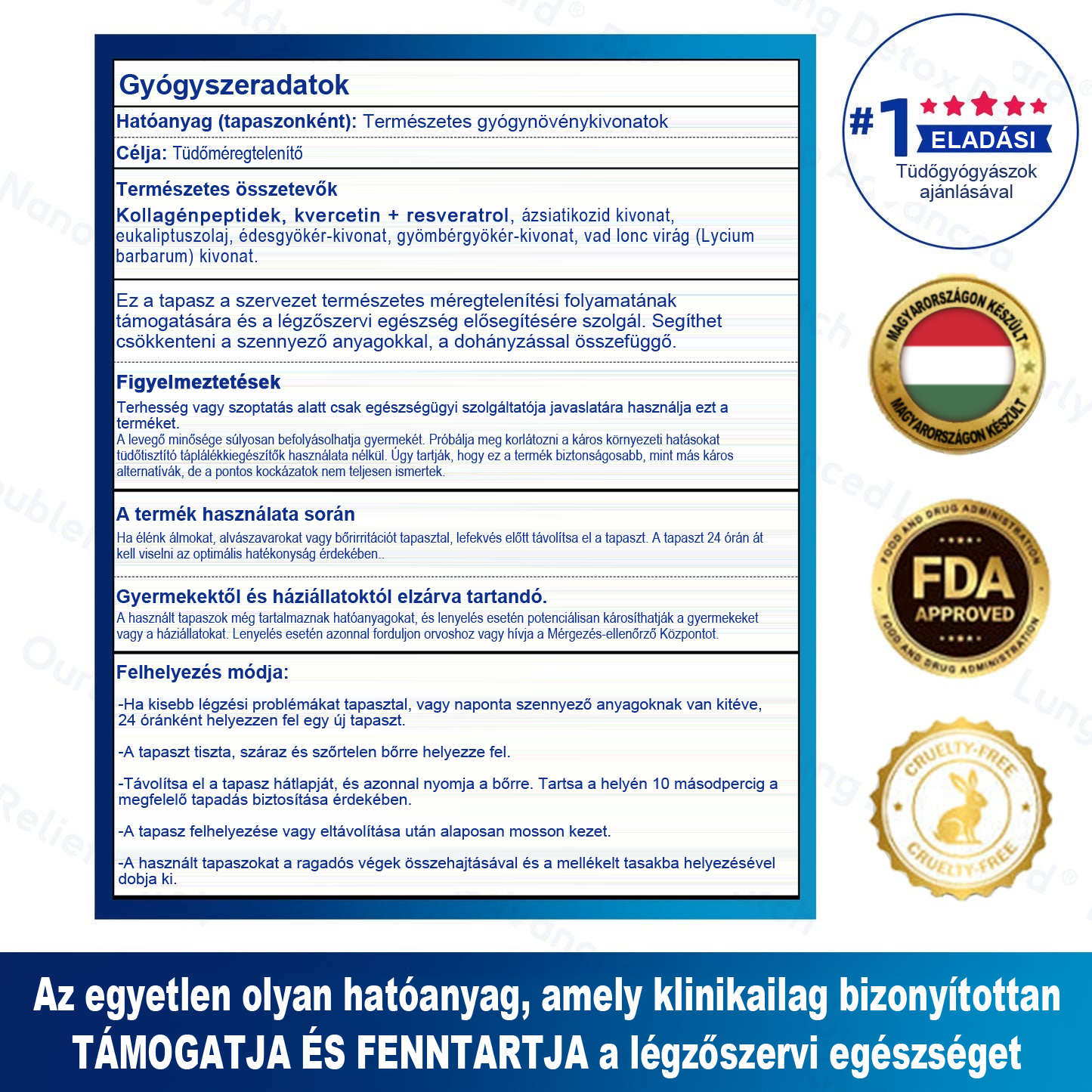 🛡️🛡️FDA Jóváhagyott | Zvoevo®  COPD Enyhítő Tapasz (💝 Köhögés, zihálás, légszomj, köpet, orrdugulás, hörghurut, allergiás tünetek, tüdő kényelmetlenség🫁)
