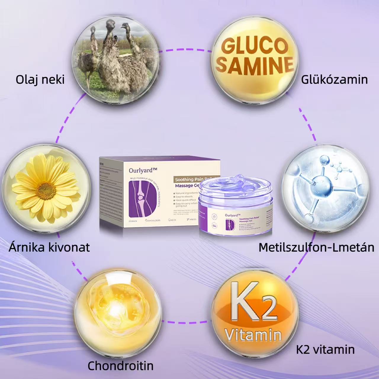 ✅Hivatalos üzlet: Ourlyard™ Kurkuma és Emu Olajos Ízületi fájdalomcsillapító masszázs gél 👨⚕️Magyar Osteopata Szövetség (MOSZ) által jóváhagyott