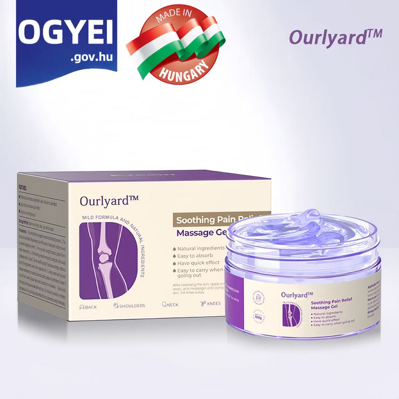 ✅Hivatalos üzlet: Ourlyard™ Kurkuma és Emu Olajos Ízületi fájdalomcsillapító masszázs gél 👨⚕️Magyar Osteopata Szövetség (MOSZ) által jóváhagyott