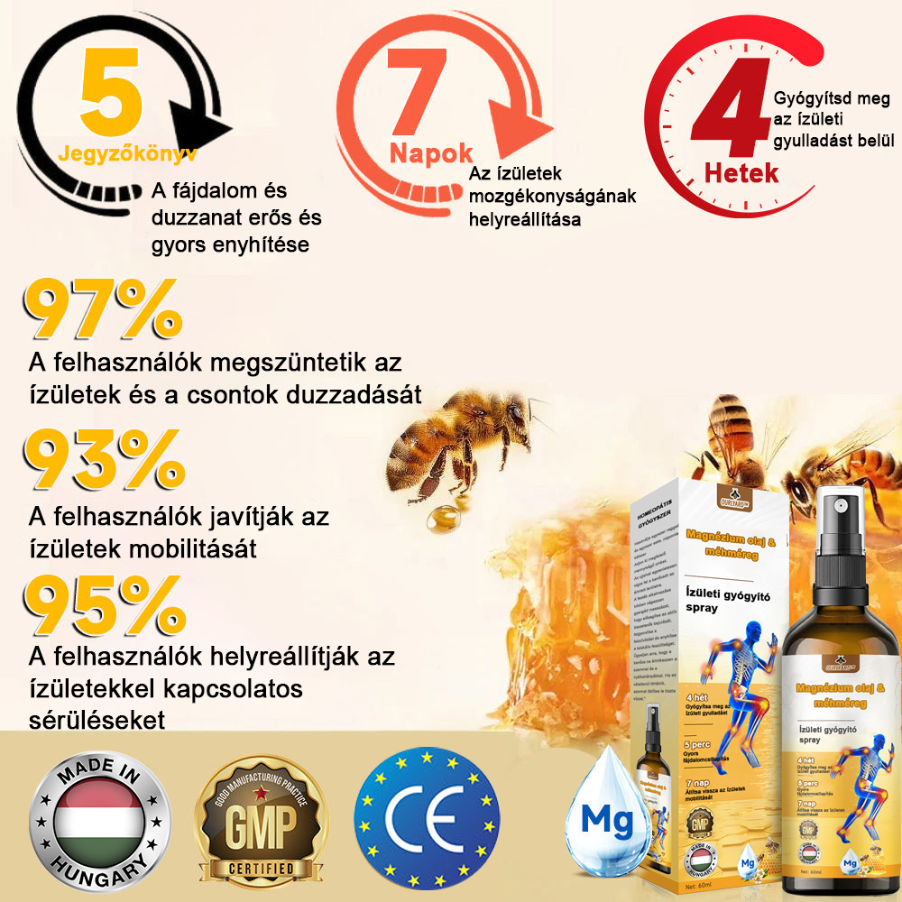 ✅Hivatalos Áruház: Ourlyard™ Magnézium Olaj és Méhméreg ízületjavító spray 👨⚕️ A Gyógyszerügyi Hivatal (OGYEI) jóváhagyásával🔥🔥🔥