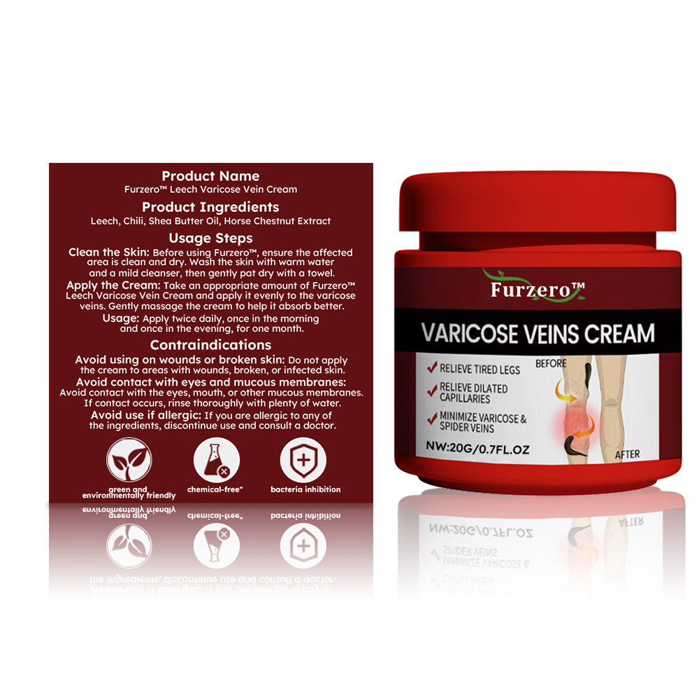🏥 Furzero™ Pióca visszérkrém (az SSDV Skin Institute által ajánlott)