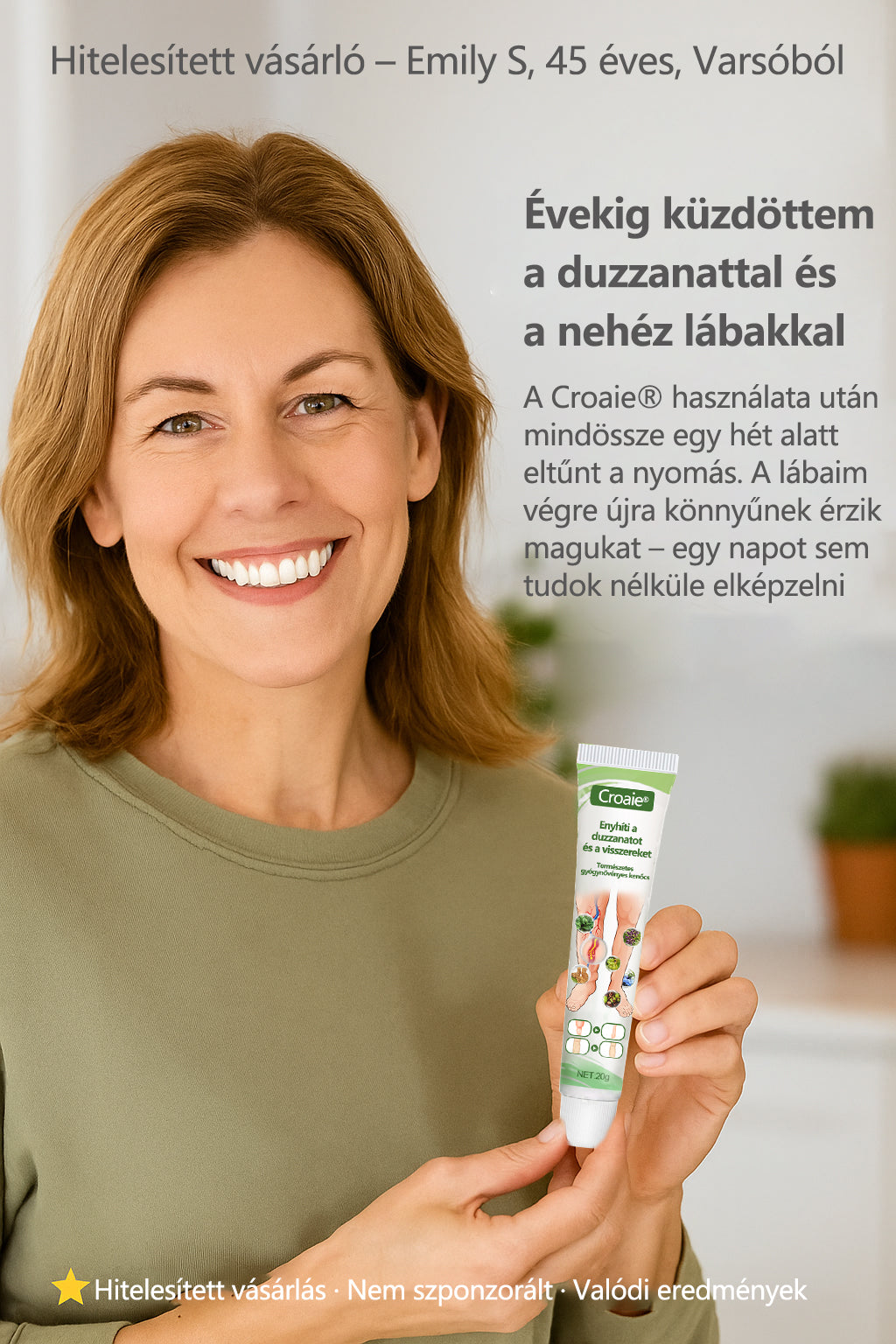 Croaie® SwellFree Mondj búcsút a duzzadt lábaknak és a visszér okozta kellemetlenségeknek – Természetesen!✅