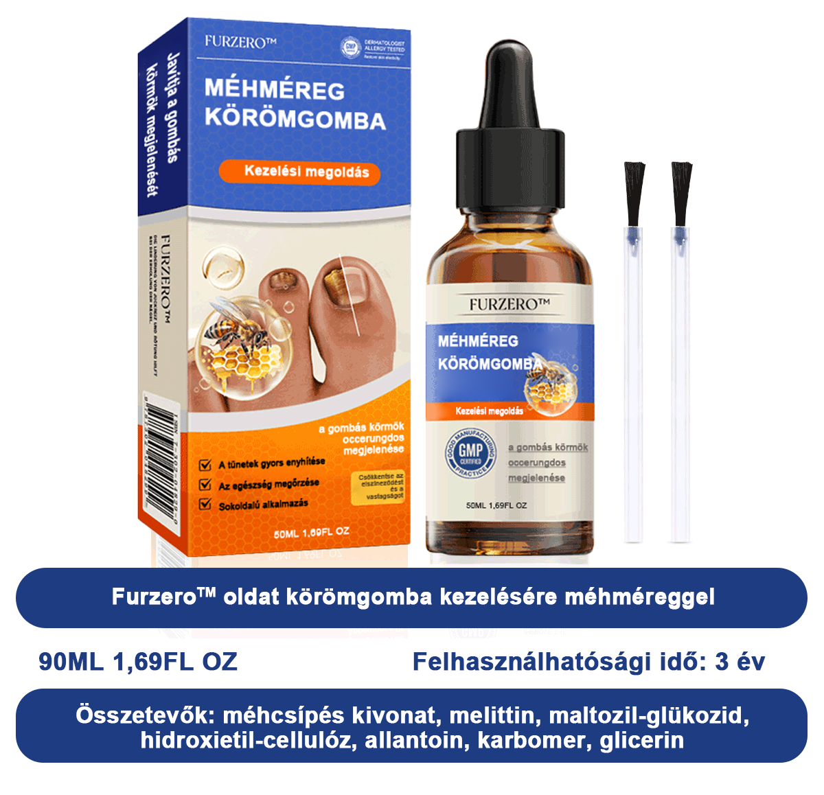 🐝🐝Furzero™ méhméreg körömgomba kezelési megoldás:Teljesen megoldja a körömgomba problémát🌟👣