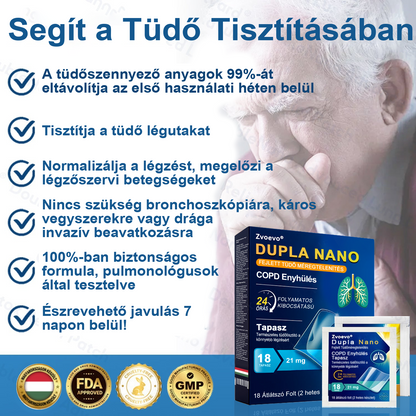 🛡️🛡️FDA Jóváhagyott | Zvoevo®  COPD Enyhítő Tapasz (💝 Köhögés, zihálás, légszomj, köpet, orrdugulás, hörghurut, allergiás tünetek, tüdő kényelmetlenség🫁)