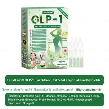 BuildLeaf®🥇 GLP-1 8-az-1-ben Fit &amp; Vital Orális Oldat (Csak napi egyszer, látható változások 7 nap alatt)  Elhízásra, szív- és érrendszeri egészségre, cukorbetegségre, alvási apnoéra, emésztőrendszeri egészségre, ízületi problémákra és még sok másra