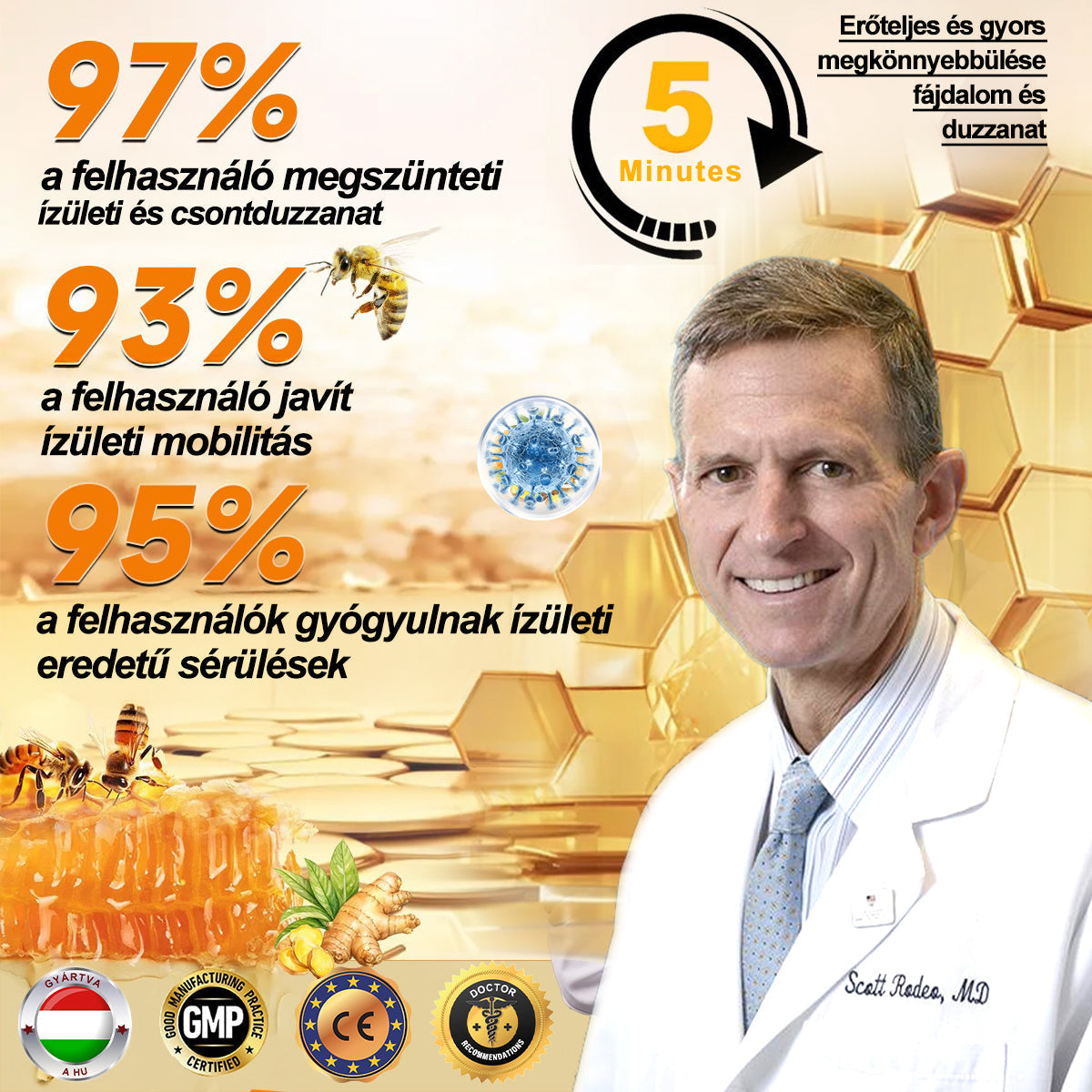 ADNOON® Botulinum Toxin & Méhméreg Fájdalomcsillapító Csontgyógyító Krém⭐👨‍⚕️A Magyar Ortopéd Társaság (MOT) Által Jóváhagyva