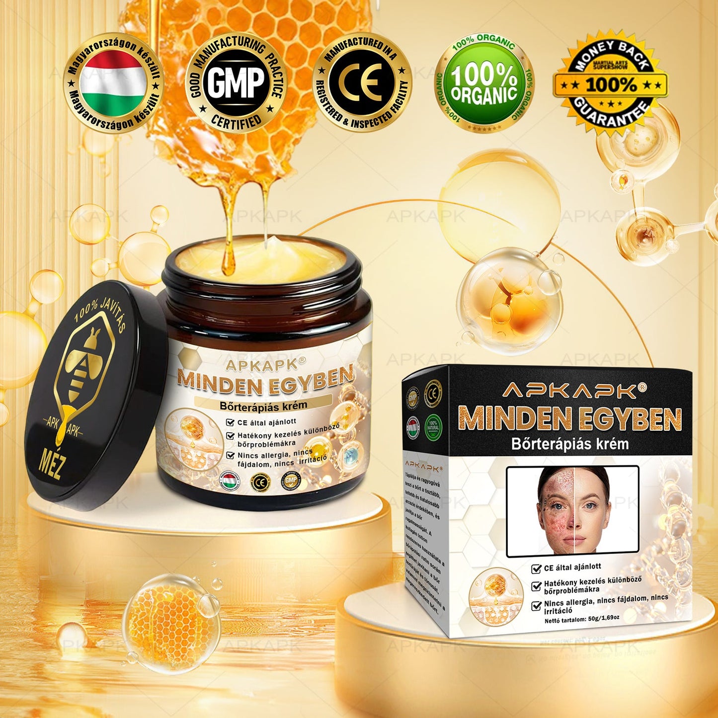 𝐀𝐏𝐊𝐀𝐏𝐊™MéhméregBőrápoló Krém - Jóváhagyva a MagyarDermatológiaiésVenereológiai Társaság (MDDK) és a Nemzeti Népegészségügyi Központ (NNK) által.